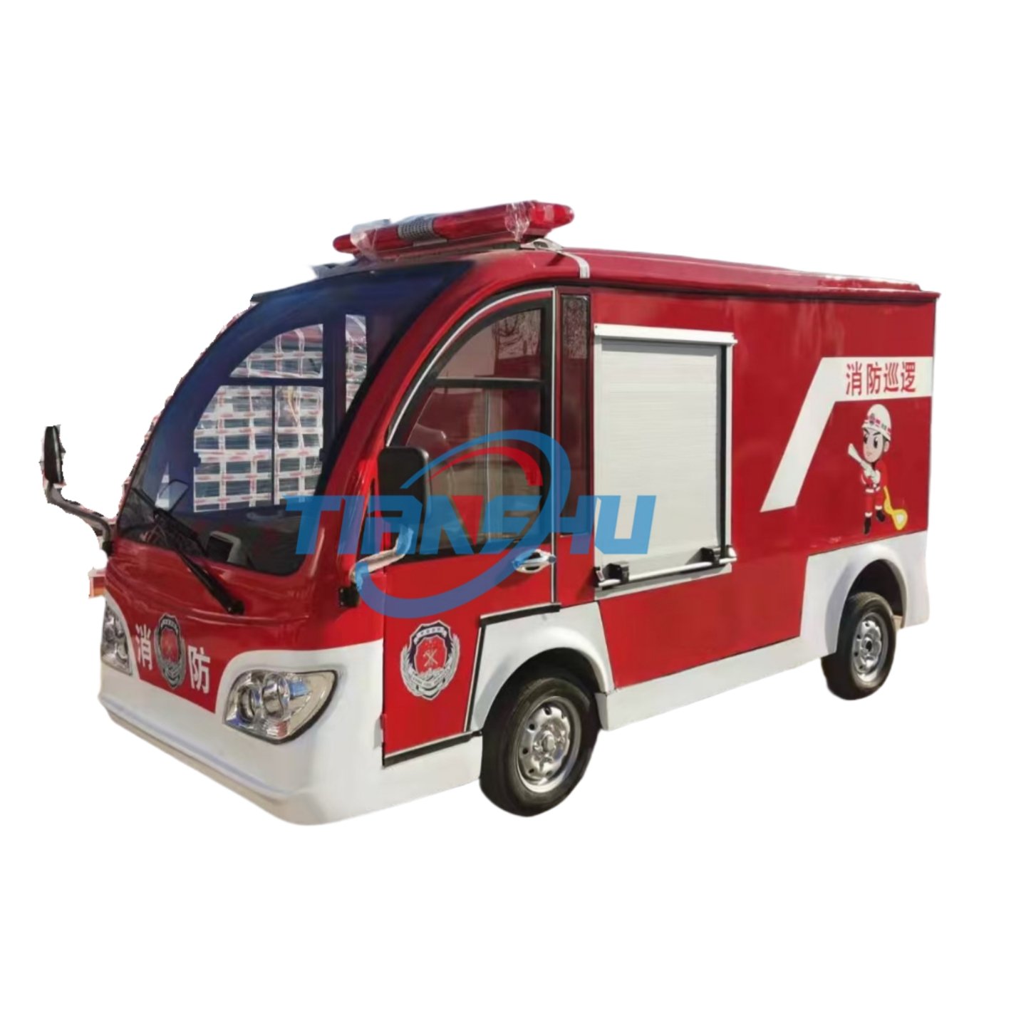 2024 Hot Selling Four Wheel Electric Car Superior Quality Mini Fire-fight Truck`and Fire Patrol Car for Emergency Using